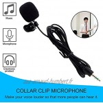 Zhou-YuXiang Micro Portable Mini 3.5mm 30Hz -15000Hz Cravate Cravate Cravate Cravate Clip Microphone pour conférences enseignement leçons éducation