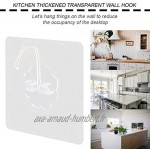 Zhou-YuXiang Multi-Purpose Home Towel Rack Transparent Pasted Hooks Bathroom Kitchen Wall Door Holder Hanger Hook Organizer