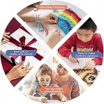 Didad Kit de Crochet de Verrouillage Bricolage Crochet Kits Fil 20,4 X 14 Pouces de NooL Bonhomme de Neige Tapis Faire de L'Artisanat pour Les Adultes et DéButants Enfants