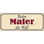 Generisch Plaque métallique avec inscription en allemand « Bester Maler der Welt » 10 x 27 cm