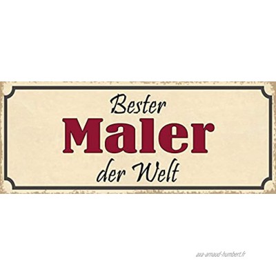 Generisch Plaque métallique avec inscription en allemand « Bester Maler der Welt » 10 x 27 cm