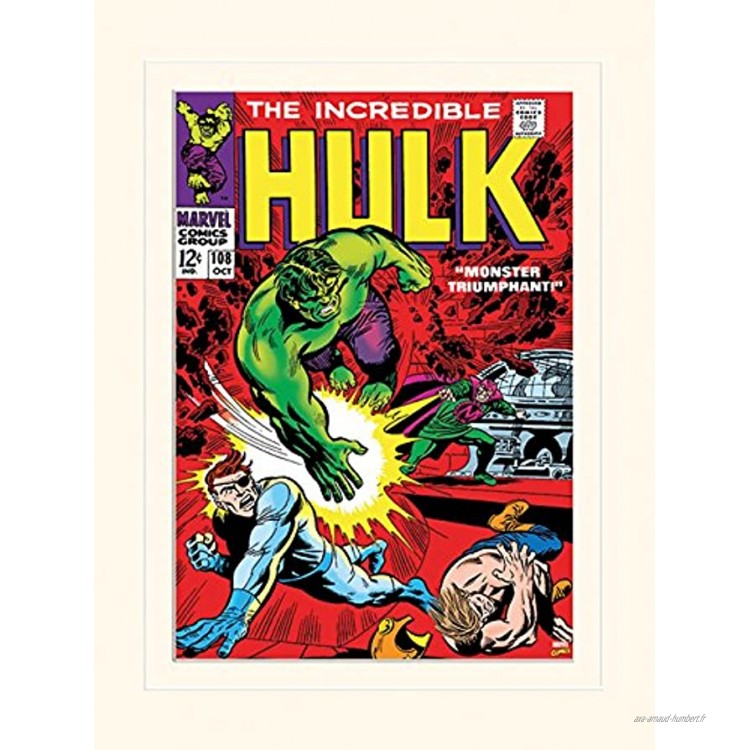 Marvel Comics LMP11233P Image avec Passe-Partout Papier Multicolore 30 x 40 x 0,5 cm