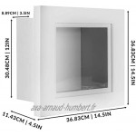 Cadre de la boîte 3D | 3.75 Deep Display Box | Souvenirs Cadres | Boîte à ombre souvenir | Accessoires de maison | M&W Blanc 12x12
