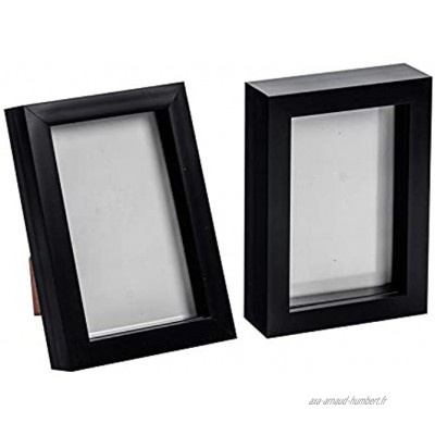 Nicola Spring Cadre Photo Format boîte Noir 10,1 x 15,2 cm 4 x 6 À Poser ou à accrocher Lot de 2