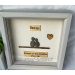 Pebble Art Cadeau Best Friend – Tableau encadré Bestie Box Idée de cadeau