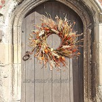 BOICXM Couronne d'automne de 61 cm avec blé artificiel pour porte d'entrée mur mariage Thanksgiving
