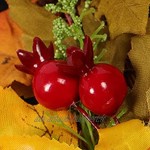 Couronne d'automne automne artificielle avec récolte feuille d'érable feuille de citrouille Berres Berries porte la couronne Guirlande guirlande mur pendaison décor pour Halloween