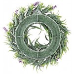 Couronne décorative design 12 diamètre intérieur : 9,5 cm extérieur : Ø 25 cm avec fleurs violettes.