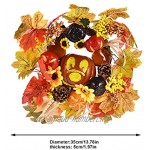 Couronnes d'automne de citrouille décoration de porte de couronne de feuilles d'érables de Mickey de citrouille à la main d'Halloween