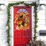 Couronnes d'automne de citrouille décoration de porte de couronne de feuilles d'érables de Mickey de citrouille à la main d'Halloween